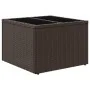 Mesa de jardín superficie cristal ratán PE marrón 55x55x37 cm de , Mesas de jardín - Ref: Foro24-366207, Precio: 60,08 €, Des...