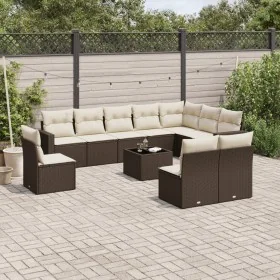 Set Gartensofas 11 Stück Kissen synthetisches Rattan braun von , Gartensets - Ref: Foro24-3219113, Preis: 693,61 €, Rabatt: %