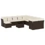 Set de sofás de jardín y cojines 12 pzas ratán sintético marrón de , Conjuntos de jardín - Ref: Foro24-3250462, Precio: 771,0...