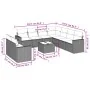 Set of 10 garden sofas and cushions synthetic rattan brown by , Modular outdoor sofas - Ref: Foro24-3251500, Price: 694,52 €,...