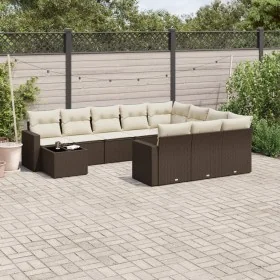 Set of garden sofas 11 pcs cushions synthetic rattan brown by , Modular outdoor sofas - Ref: Foro24-3251870, Price: 671,24 €,...