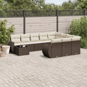 Set Gartensofas 11 Stück Kissen synthetisches Rattan braun von , Gartensets - Ref: Foro24-3254270, Preis: 736,56 €, Rabatt: %