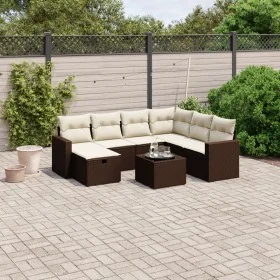 Set sofás de jardín 8 piezas y cojines ratán sintético marrón de , Conjuntos de jardín - Ref: Foro24-3263539, Precio: 507,92 ...