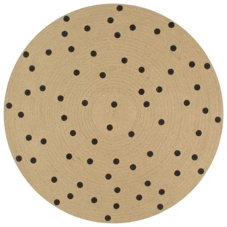 Alfombra de yute tejida a mano de yute estampado lunares 150 cm de , Alfombras - Ref: Foro24-133688, Precio: 62,45 €, Descuen...
