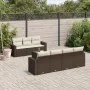Set sofás de jardín 8 piezas y cojines ratán sintético marrón by , Modular outdoor sofas - Ref: Foro24-3251070, Price: 535,80...
