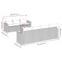 Set sofás de jardín 8 piezas y cojines ratán sintético marrón by , Modular outdoor sofas - Ref: Foro24-3251070, Price: 535,80...
