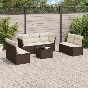 Set sofás de jardín 8 piezas y cojines ratán sintético marrón de , Conjuntos de jardín - Ref: Foro24-3249262, Precio: 493,00 ...