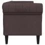 Sofá Chesterfield de 3 plazas tela marrón oscuro de , Sofás - Ref: Foro24-372559, Precio: 276,90 €, Descuento: %