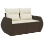 Set of 6-piece garden sofas and cushions synthetic rattan brown by , Modular outdoor sofas - Ref: Foro24-3221722, Price: 386,...