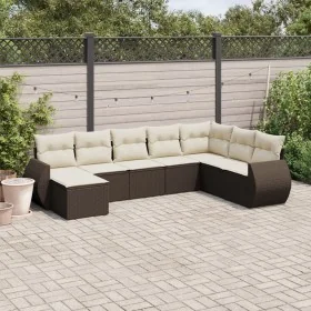 Set sofás de jardín 8 piezas y cojines ratán sintético marrón by , Modular outdoor sofas - Ref: Foro24-3221762, Price: 539,60...