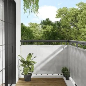 100% polyester Oxford light gray balcony screen 90x1000 cm by , Umbrellas - Ref: Foro24-4000013, Price: 45,21 €, Discount: %