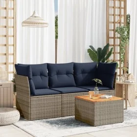 Set de sofás de jardín 4 pzas con cojines ratán sintético gris de , Conjuntos de jardín - Ref: Foro24-3255802, Precio: 288,26...