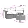 Set de sofás de jardín 4 pzas con cojines ratán sintético gris de , Conjuntos de jardín - Ref: Foro24-3255802, Precio: 288,26...