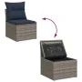 Set de sofás de jardín 5 pzas con cojines ratán sintético gris de , Conjuntos de jardín - Ref: Foro24-3255809, Precio: 356,55...