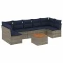 Set de sofás de jardín 8 pzas con cojines ratán sintético gris de , Conjuntos de jardín - Ref: Foro24-3255907, Precio: 544,35...