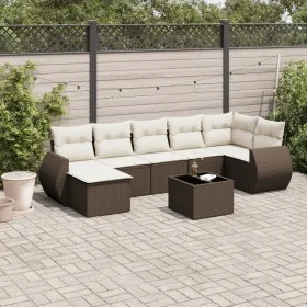 Set sofás de jardín 8 piezas y cojines ratán sintético marrón by , Modular outdoor sofas - Ref: Foro24-3221692, Price: 524,83...