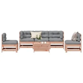 Juego de muebles jardín 6 pzas y cojines madera abeto Douglas de , Conjuntos de jardín - Ref: Foro24-3250718, Precio: 675,94 ...
