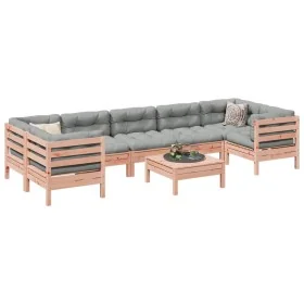 Set de sofás jardín 8 pzas con cojines madera de abeto Douglas de , Conjuntos de jardín - Ref: Foro24-3299340, Precio: 634,81...