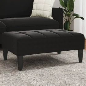 Reposapiés de terciopelo negro 77x55x31 cm de , Otomanas - Ref: Foro24-4007387, Precio: 67,75 €, Descuento: %