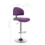 Taburete de cocina de cuero sintético morado de , Taburetes de cocina - Ref: Foro24-249654, Precio: 84,23 €, Descuento: %