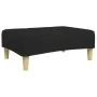 Sofá cama de 2 plazas con taburete tela negro de , Sofás - Ref: Foro24-3258108, Precio: 339,28 €, Descuento: %