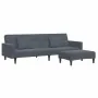 Sofá cama de 2 plazas con taburete terciopelo gris oscuro by , Sofas - Ref: Foro24-3258117, Price: 333,88 €, Discount: %