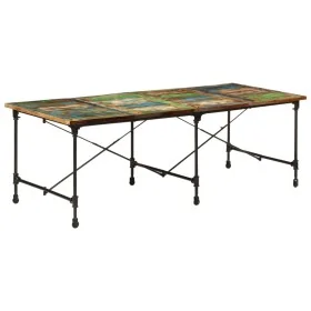 Mesa de comedor madera maciza reciclada 220x90x77 cm by , Kitchen and dining tables - Ref: Foro24-358883, Price: 333,29 €, Di...