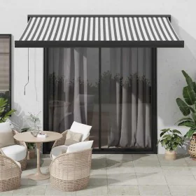 Toldo retráctil aluminio y tela gris antracita y blanco 3x2,5 m de , Toldos - Ref: Foro24-3216138, Precio: 545,67 €, Descuent...