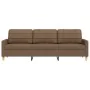 Sofá de 3 plazas de tela marrón 210 cm de , Sofás - Ref: Foro24-4007417, Precio: 310,18 €, Descuento: %