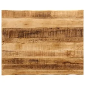 Tablero de mesa borde natural madera mango rugosa 100x80x3,8 cm de , Tableros para mesas - Ref: Foro24-370700, Precio: 151,99...