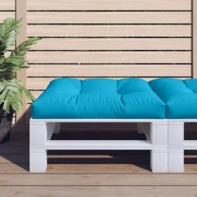 Cojín para sofá de palets de tela azul 70x70x12 cm de , Cojines para sillas y sofás - Ref: Foro24-360473, Precio: 28,18 €, De...