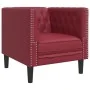 Sillón Chesterfield de cuero artificial rojo tinto by , Sofas - Ref: Foro24-372656, Price: 176,51 €, Discount: %