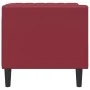 Sillón Chesterfield de cuero artificial rojo tinto by , Sofas - Ref: Foro24-372656, Price: 176,51 €, Discount: %