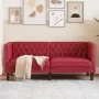 Sofá Chesterfield de 2 plazas cuero artificial rojo tinto de , Sofás - Ref: Foro24-372663, Precio: 283,64 €, Descuento: %