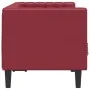 Sofá Chesterfield de 2 plazas cuero artificial rojo tinto de , Sofás - Ref: Foro24-372663, Precio: 283,64 €, Descuento: %