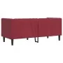 Sofá Chesterfield de 2 plazas cuero artificial rojo tinto de , Sofás - Ref: Foro24-372663, Precio: 283,64 €, Descuento: %