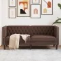 Sofá Chesterfield de 2 plazas cuero artificial marrón de , Sofás - Ref: Foro24-372661, Precio: 256,17 €, Descuento: %