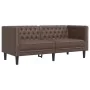 Sofá Chesterfield de 2 plazas cuero artificial marrón de , Sofás - Ref: Foro24-372661, Precio: 256,17 €, Descuento: %