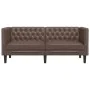 Sofá Chesterfield de 2 plazas cuero artificial marrón de , Sofás - Ref: Foro24-372661, Precio: 256,17 €, Descuento: %