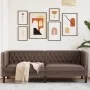 Sofá Chesterfield de 3 plazas cuero artificial marrón de , Sofás - Ref: Foro24-372668, Precio: 266,61 €, Descuento: %