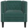Sillón Chesterfield de terciopelo verde oscuro de , Sofás - Ref: Foro24-372675, Precio: 160,59 €, Descuento: %