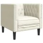 Sillón Chesterfield de terciopelo blanco crema de , Sofás - Ref: Foro24-372680, Precio: 158,74 €, Descuento: %