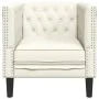 Sillón Chesterfield de terciopelo blanco crema de , Sofás - Ref: Foro24-372680, Precio: 158,74 €, Descuento: %