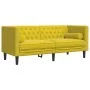Sofá Chesterfield 2 plazas con cojines terciopelo amarillo de , Sofás - Ref: Foro24-372689, Precio: 297,16 €, Descuento: %