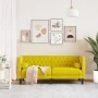 Sofá Chesterfield 2 plazas con cojines terciopelo amarillo de , Sofás - Ref: Foro24-372689, Precio: 297,16 €, Descuento: %