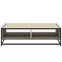 Mesa centro madera ingeniería y metal roble Sonoma 100x100x30cm de , Mesas de centro - Ref: Foro24-848775, Precio: 78,63 €, D...