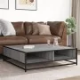 Mesa centro madera ingeniería y metal gris Sonoma 100x100x30 cm de , Mesas de centro - Ref: Foro24-848777, Precio: 81,02 €, D...