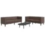 Juego de sofás Chesterfield 2 piezas cuero sintético marrón de , Sofás - Ref: Foro24-3209276, Precio: 533,15 €, Descuento: %