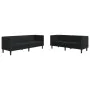 Juego de sofás Chesterfield 2 piezas cuero sintético negro by , Sofas - Ref: Foro24-3209274, Price: 559,13 €, Discount: %