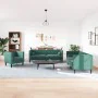 Set de sofás Chesterfield con cojines 3 piezas terciopelo verde de , Sofás - Ref: Foro24-3209283, Precio: 860,04 €, Descuento: %